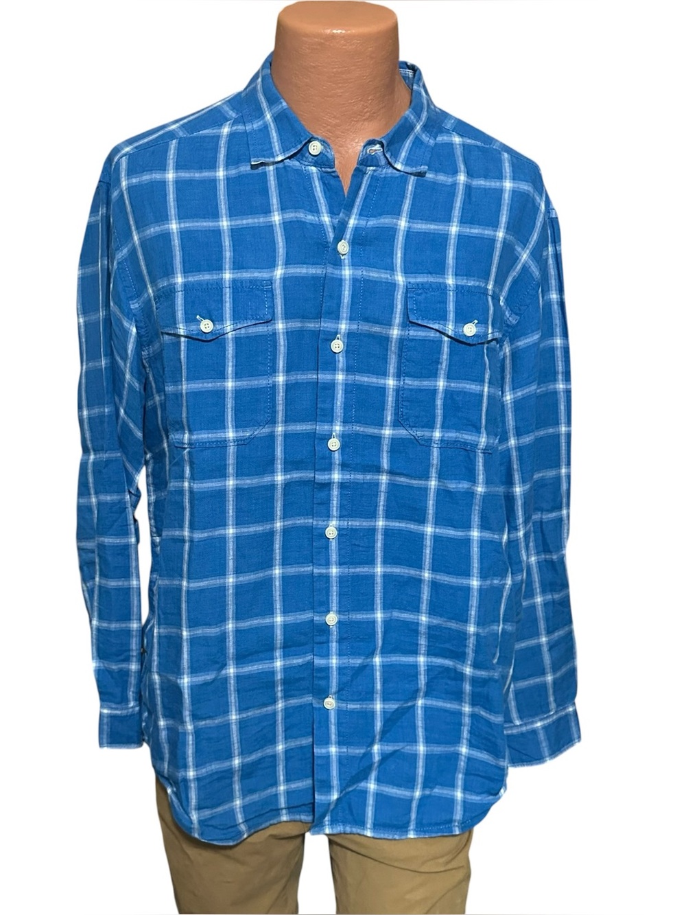 MENS Tommy Bahama Long Sleeve 100% Linen Button Up Shirt Sz LG
